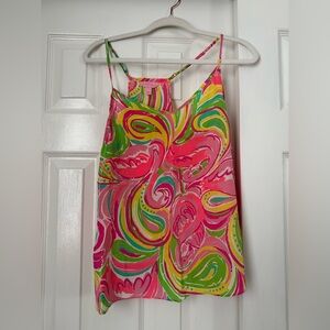 Lilly Pulitzer Pink and Green Flamingo Tank Top